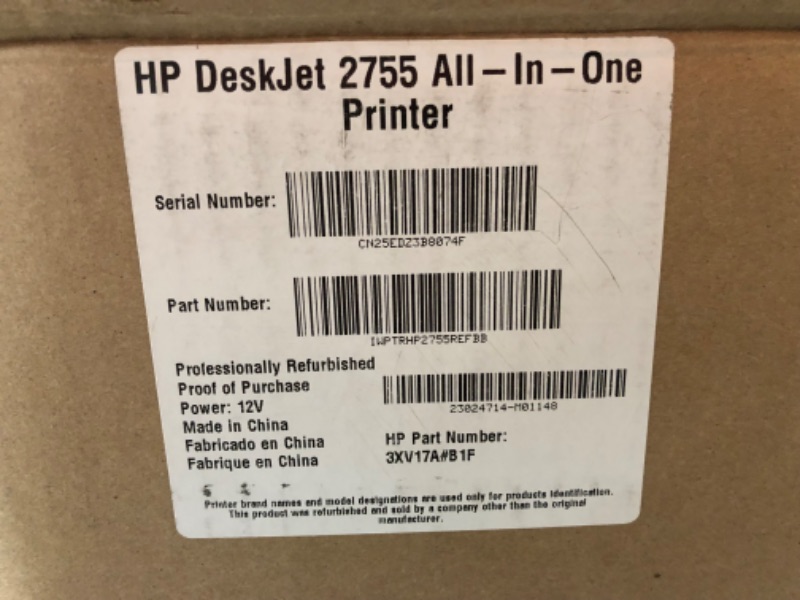 Photo 4 of HP DeskJet 2755 Wireless All-in-One Printer, Mobile Print, Scan & Copy