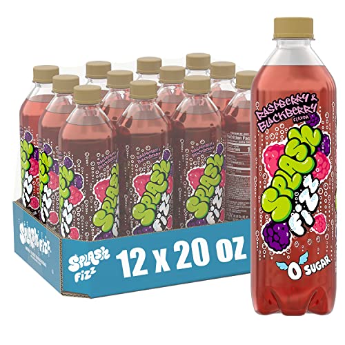 Photo 1 of  Splash Fizz Raspberry Blackberry Flavor Sparkling Water Beverage 20 Fl Oz Plastic Bottles (12 Count) BEST BY 29 FEB 2024