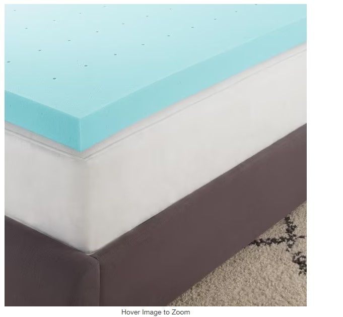 Photo 1 of 3 in. Gel Infused Memory Foam Queen Mattress Topper
