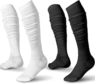 Photo 1 of 6 Pair Scrunch Football Socks Soccer Socks Extra Long Padded Sports Socks for Youth Men Women Knee High Soccer Socks Extra Long Football Socks https://a.co/d/15g1tPY