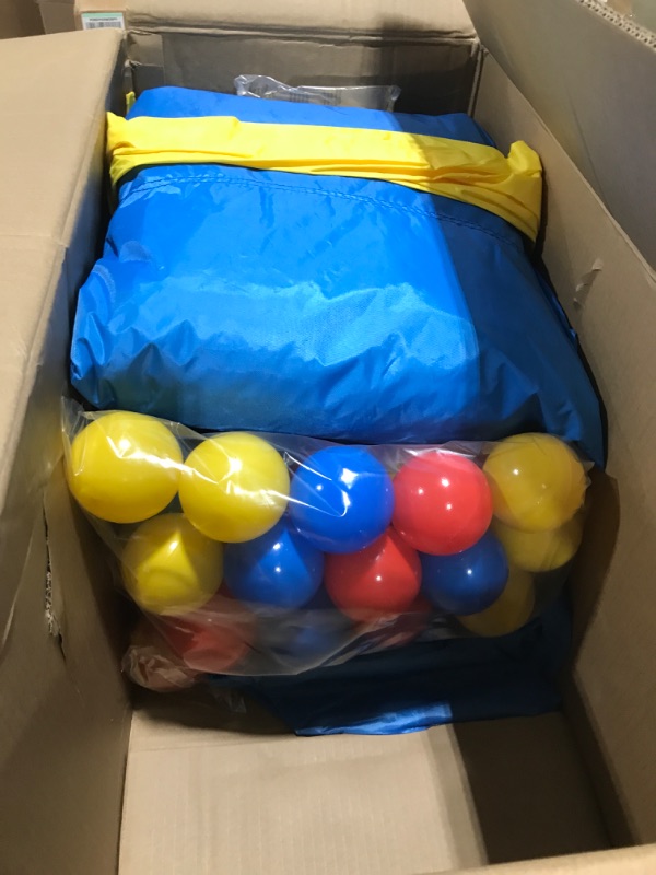 Photo 1 of Action Air Bounce House, Inflatable Bouncer with Air Blower, Jumping Castle with Slide, Family Backyard Bouncy Castle, Durable Sewn with Extra Thick Material, Idea for Kids - Inflated size 12'L×9'W×6.1'H(ft).
