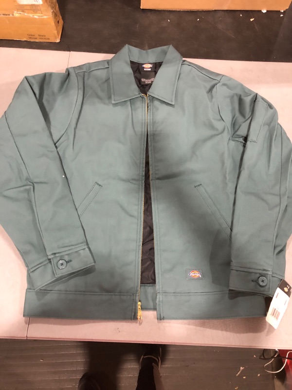 Photo 2 of [Size S] Dickies Men's Insulated Eisenhower Front-Zip Jacket Small Lincoln Green