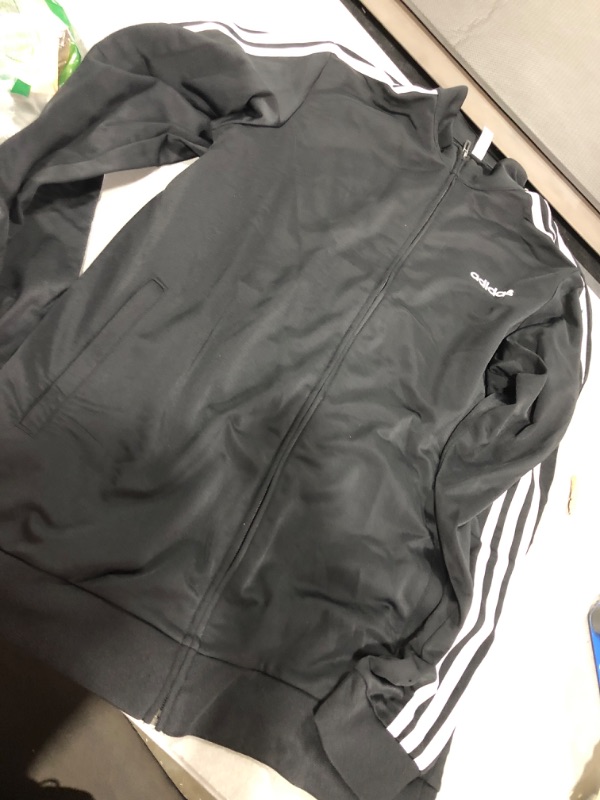 Photo 2 of adidas Men's Essentials 3-Stripes Tricot Track Jacket Large Tall Black/White