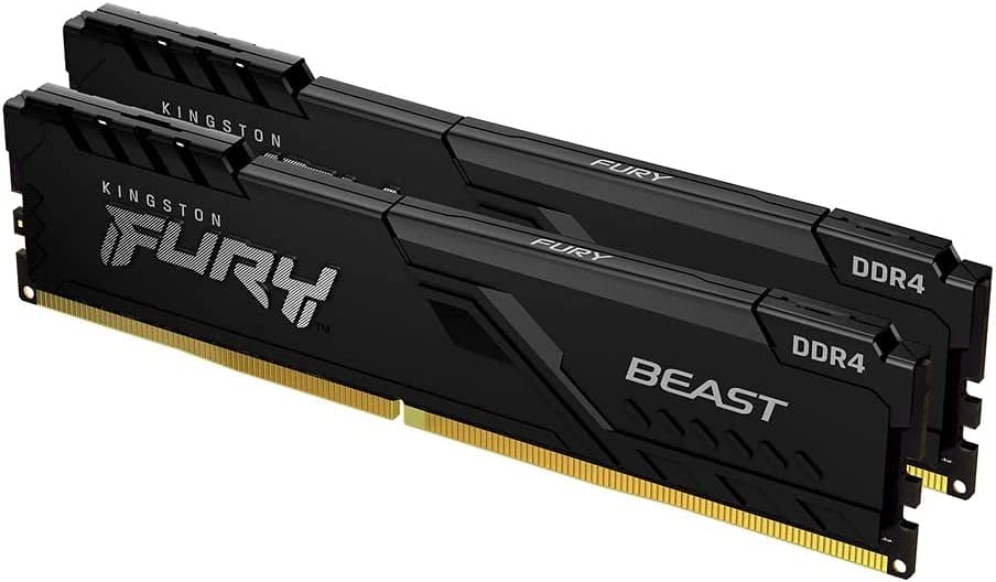 Photo 1 of Kingston Fury Beast 16GB (2 x 8GB) 3200MHz DDR4 CL16 Memory Kit for PC Kit de 2 KF432C16BBK2/16