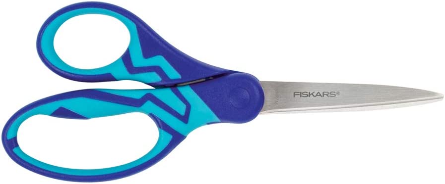 Photo 1 of Fiskars 199700-1001 Back to School Supplies, Student Kids Scissrors Softgrip, 7 Inch, Color Received May Vary  3 PAIRS