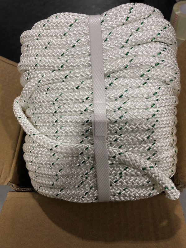 Photo 2 of 3/7" by 150 Feet Double Braid Polyester Solid Braid High Strength Rope Sling
