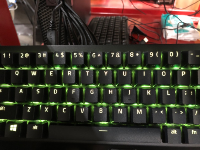 Photo 4 of Razer BlackWidow V3 Mini HyperSpeed 65% Wireless Mechanical Gaming Keyboard: HyperSpeed Wireless Technology - Yellow Mechanical Switches- Linear & Silent - Doubleshot ABS keycaps - 200Hrs Battery Life
