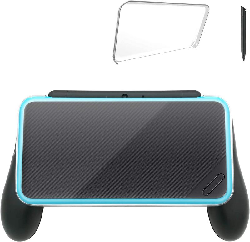 Photo 1 of Hand Grip Compatible with Nintendo 2DS XL with 1 Stylus and 1 Clear Case Compatible with Nintendo 2DS XL