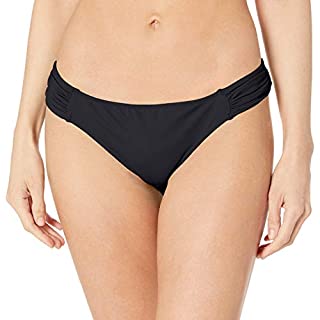 Photo 1 of Smart & Sexy Women's Swim Secret Side Ruched Bikini Bottom, Black Hue, MEDIUM