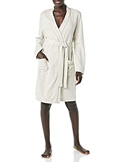 Photo 1 of Amazon Essentials Women's Lightweight Waffle Mid-Length Robe  Beige, Small