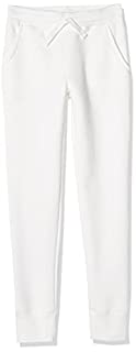 Photo 1 of Amazon Essentials Girls' Fleece Jogger Sweatpants, White, Small