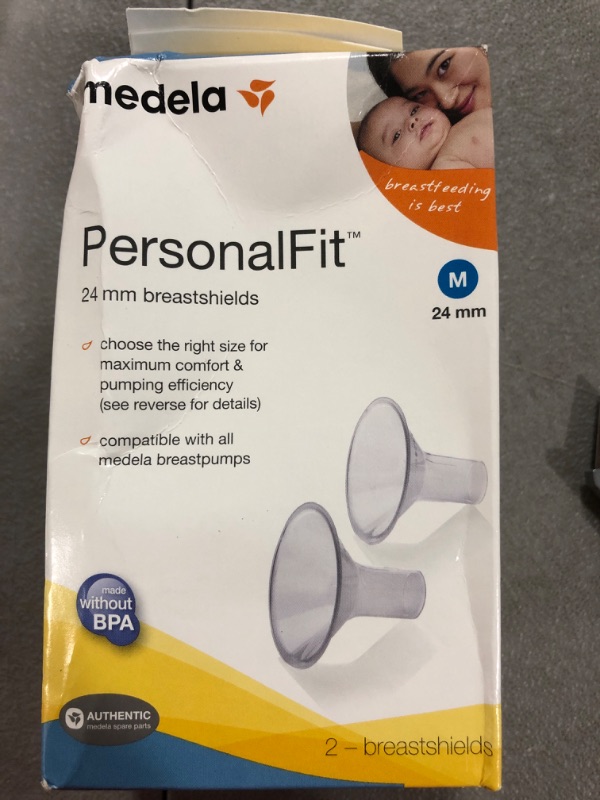 Photo 2 of Medela PersonalFit Breast Shields, 2 Pack of Medium 24mm Breast Pump Flanges, Authentic Medela Spare Parts, Made Without BPA