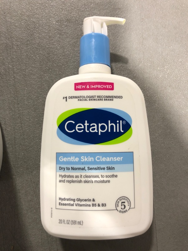 Photo 2 of Face Wash by CETAPHIL, Hydrating Gentle Skin Cleanser for Dry to Normal Sensitive Skin, NEW 20oz, Fragrance Free, Soap Free and Non-Foaming NEW, 20oz