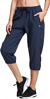 Photo 1 of BALEAF Women's Lightweight Capri Jogger Hiking Shorts Running Capri Pants Quick Dry UPF 50+ Zipper Pockets
