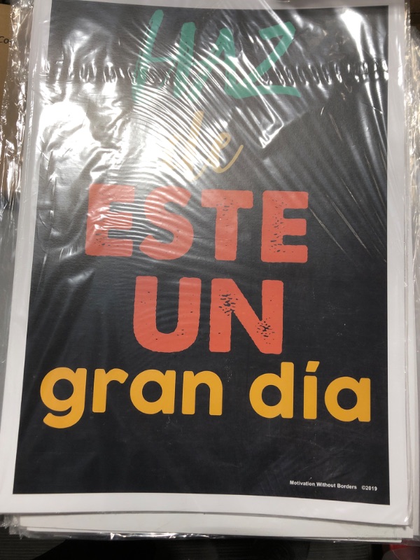 Photo 1 of MWB Spanish Motivational Quotes Posters for Kids - Positive Quotes Wall Decor Gift | Phrases Like"Be Confident" | Inspirational Spanish Classroom Decorations | 13"x 18" Non-Laminated (Pack of 5) https://a.co/d/3PQ8gO9