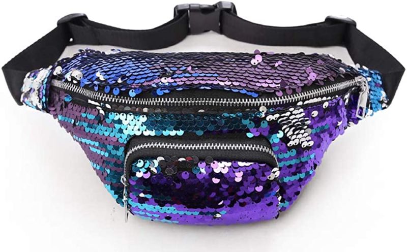 Photo 1 of blue and purple sequins fanny pack  