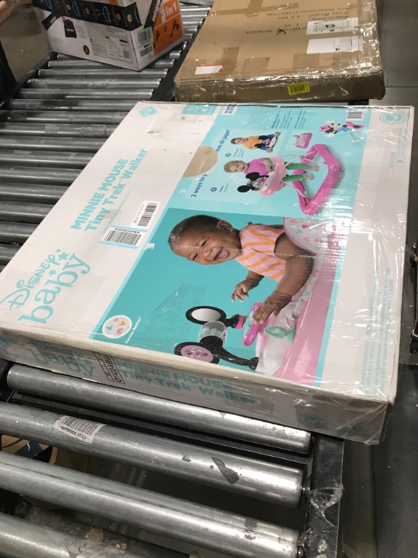 Photo 1 of Disney Baby Minnie Mouse 2-in-1 Forever Besties Baby Walker - Easy Fold Frame and Removable Toy Station, Age 6 Months+ Minnie Forever Besties