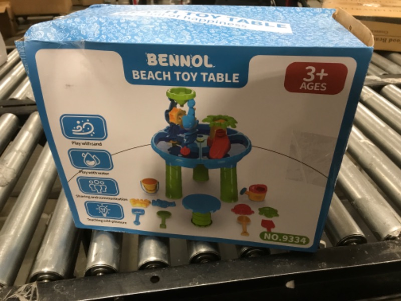 Photo 1 of Bennol Kids Sand and Water Table for Toddlers, 3 in 1 Outdoor Sand Water Play Table Beach Toys for Toddlers Kids Boys Girls, Water Outdoor Activity Summer Toys Play Table for Toddlers Age 1-3 3-5