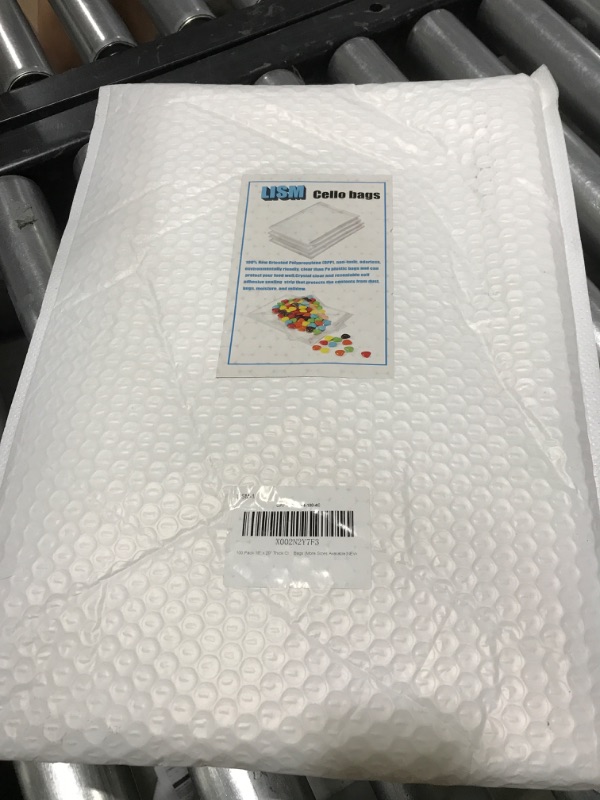 Photo 2 of 100 Pack 16" x 20" Large Thick Clear Resealable Cellophane Self Adhesive Seal Poly Bags Durable Plastic Cello Bag 1.6Mil Heavy Duty Packaging T-Shirts Clothes Clothing Gifts Self-Sealing OPP Bags 16" x 20"(100PCS)