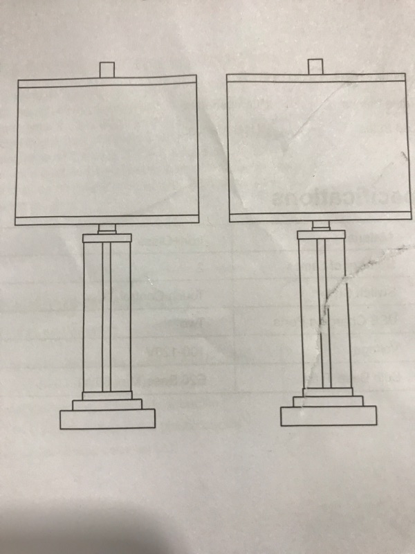 Photo 1 of 3-Way Dimmable Table Lamp, 2-pack