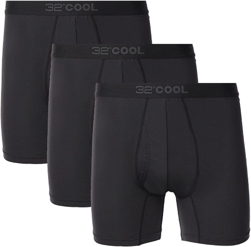 Photo 1 of 32 DEGREES Men's 4 Pack Active Mesh Boxer Brief Size L