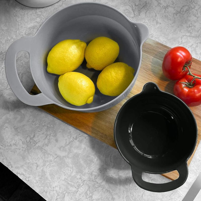 Photo 1 of  4 Piece Plastic Non-Skid Nesting Bowls with Spouts and Handles, for Baking, Cooking and Serving