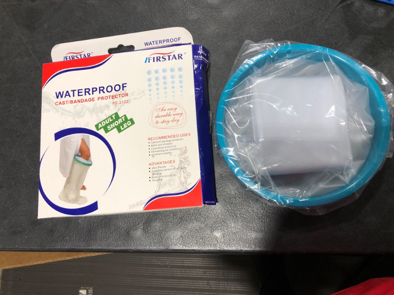 Photo 1 of Cast Cover for Shower Leg Adult, Waterproof Cast Protector for Foot, Reusable Shower Boot Cast Bag for Leg Cast, Leg Cover for Showering After Surgery, Watertight Seal to Keep Cast and Bandage Dry Adult Short Leg