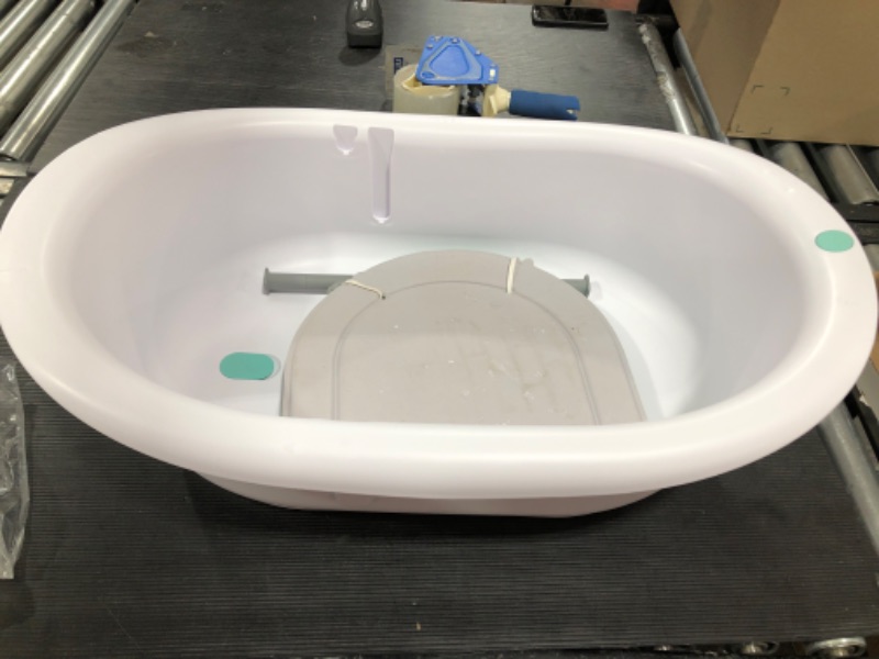 Photo 2 of 4-in-1 Grow-with-Me Bath Tub by Frida Baby Transforms Infant Bathtub to Toddler Bath Seat with Backrest for Assisted Sitting in Tub