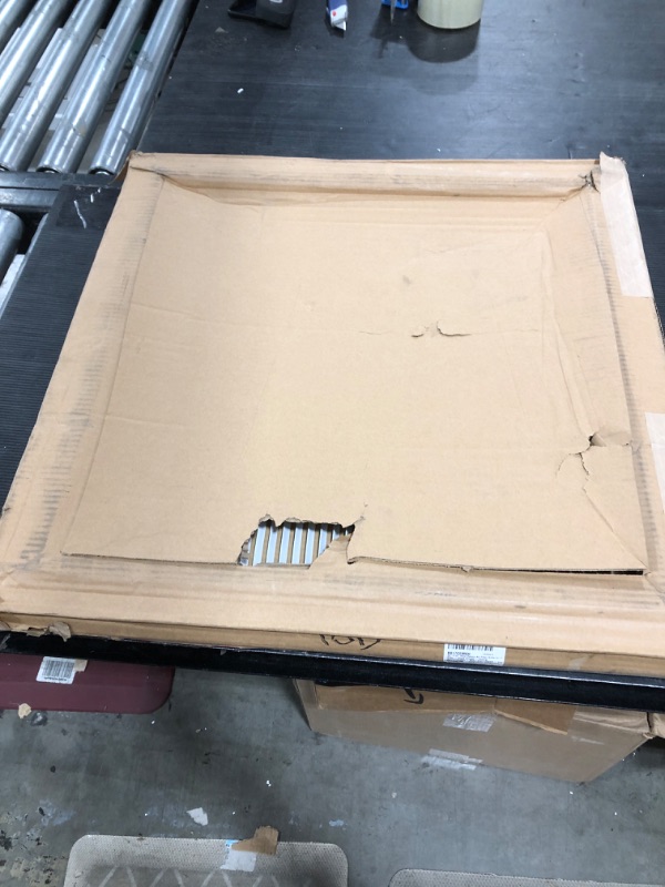 Photo 3 of 22" X 22" Steel Return Air Filter Grille for 1" Filter - Fixed Hinged - Ceiling Recommended - HVAC DUCT COVER - Flat" Stamped Face - White [Outer Dimensions: 24.5 X 23.75] 22 X 22