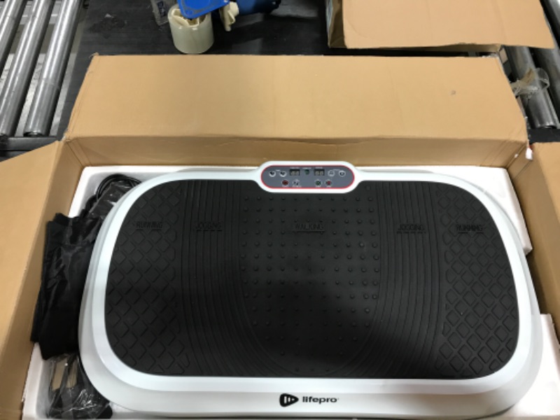 Photo 1 of LifePro Waver Vibration Plate Exercise Machine - Whole Body Workout Vibration Fitness Platform w/ Loop Bands - Home Training Equipment for Weight Loss & Toning White