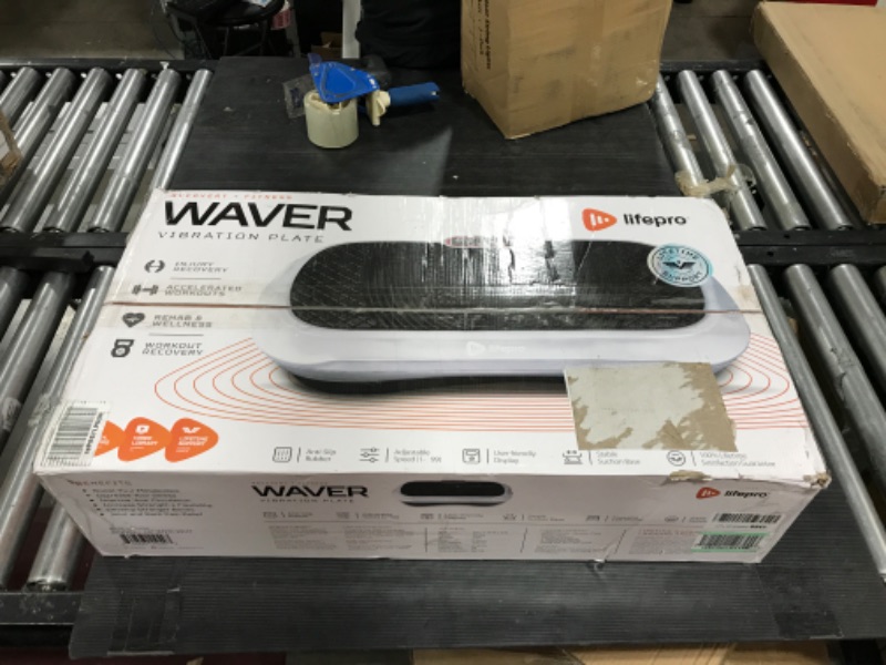 Photo 1 of LifePro Waver Vibration Plate Exercise Machine - Whole Body Workout Vibration Fitness Platform w/ Loop Bands - Home Training Equipment for Weight Loss & Toning White