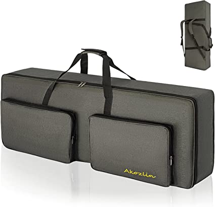 Photo 1 of AKOZLIN 76-Key Padded Keyboard Gig Bag, 46.5”×18.9”×6.3” Portable Electric Piano Keyboard Case Bag For 76 Note Keyboards
