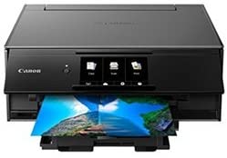 Photo 1 of Canon TS9120 Wireless All-In-One Printer with Scanner and Copier: Mobile and Tablet Printing, with Airprint(TM) and Google Cloud Print compatible, Gray, Works for Alexa https://a.co/d/dLUahJ7