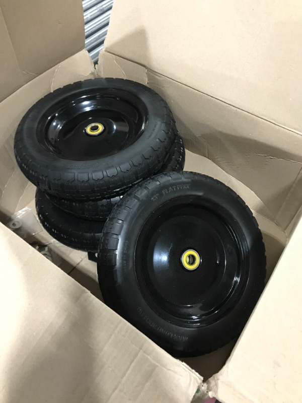 Photo 2 of (4-Pack) 13‘’ Tire for Gorilla Cart - Solid Polyurethane Flat-Free Tire