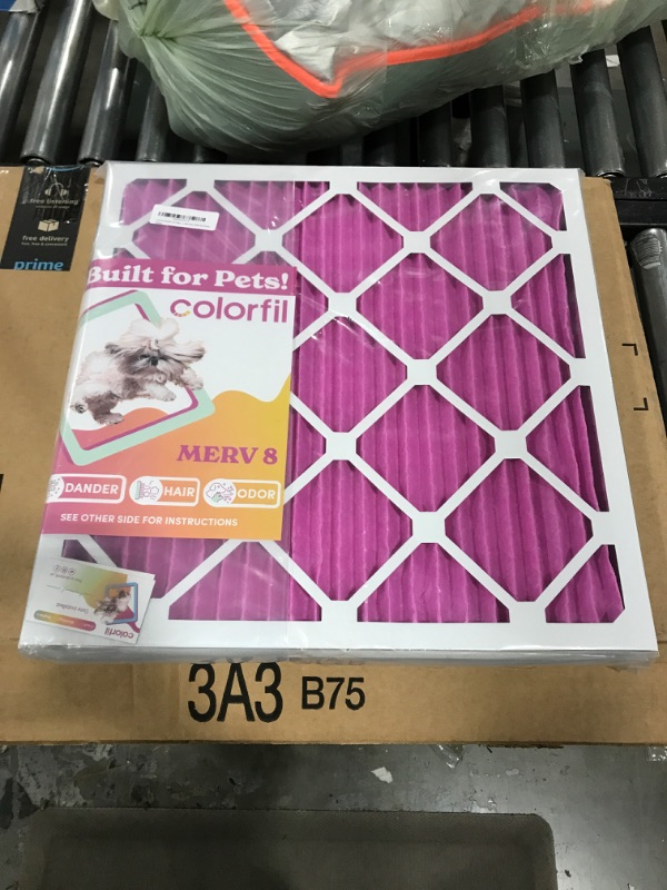 Photo 2 of 20x20x1 Air Filter by Colorfil | Color Changing Filters Designed for Cat and Dog Odor | MERV 8 Filter