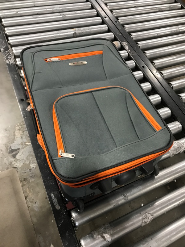 Photo 2 of 2 pc Rockland Luggage (green/ orange)