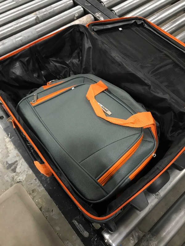 Photo 1 of 2 pc Rockland Luggage (green/ orange)