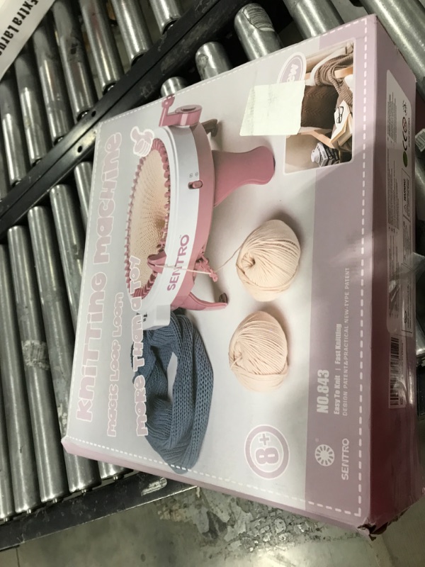 Photo 1 of SENTRO 48 Needles Knitting Machine with Row Counter and Plain/Tube Weave Conversion Key, Efficiently DIY Scarf Hat Sock