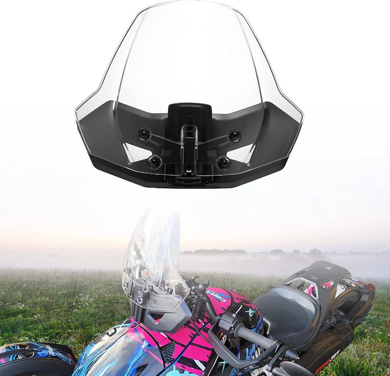 Photo 1 of A & UTV PRO Ryker Adjustable Sport Windshield for Can Am Ryker All Models 2018-2022, Front Vented Translucent Clear Hard Coated Windscreen Wind Deflector Accessories ,Replace OEM # 219401023