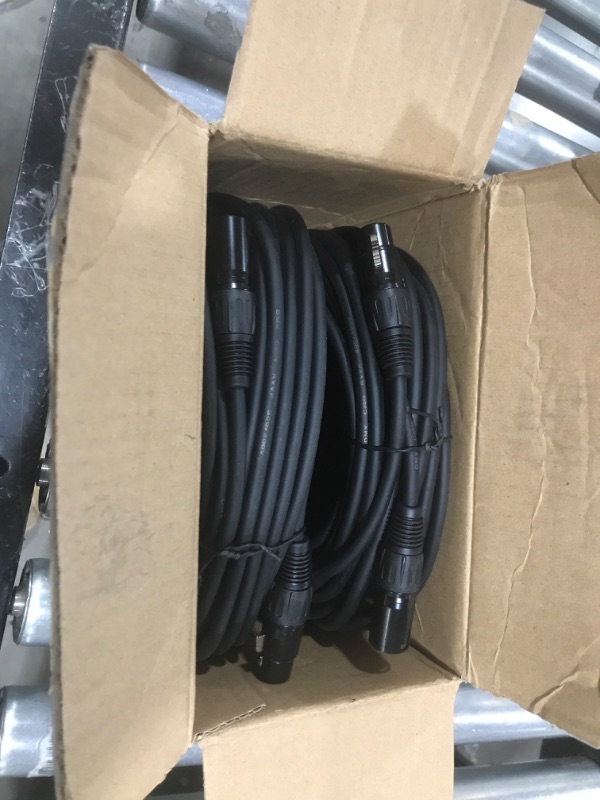 Photo 2 of 50ft DMX Cable, 2 Pack Gruolin 15.24m DMX Light Cables DMX Wires, 3-Pin XLR Male to Female Stage Signal Cable with Metal Connectors for DMX512 Stage & DJ Lighting fixtures 2 Pack 50ft