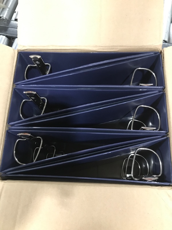 Photo 1 of Avery Heavy Duty View 3 Ring Binder, 2" One Touch EZD Ring, Holds 8.5" x 11" Paper, 6 Navy Blue Binders (79802) 6 Pack