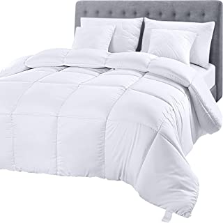 Photo 1 of  Bedding Comforter Duvet Insert - Quilted Comforter with Corner Tabs - Box Stitched Down Alternative Comforter (King, White)