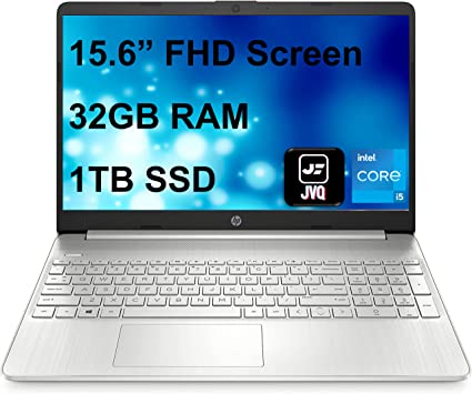 Photo 1 of HP Newest Pavilion Laptop, 15.6" FHD Screen, Intel Core i5-1135G7 Processor (up to 4.2 GHz), 32GB Memory, 1TB SSD, Type-C, HDMI, Bluetooth, Windows 11 Home, Silver, JVQ MP
