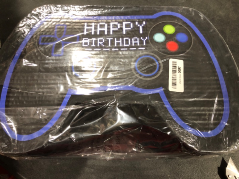 Photo 2 of Blue Video Game Controller Pinata (Small Stick Included) 17.5”x11”x 5” Perfect for Birthday Gamer Parties, Party Decor, Gaming theme parties and other Decorations- By Jergrim