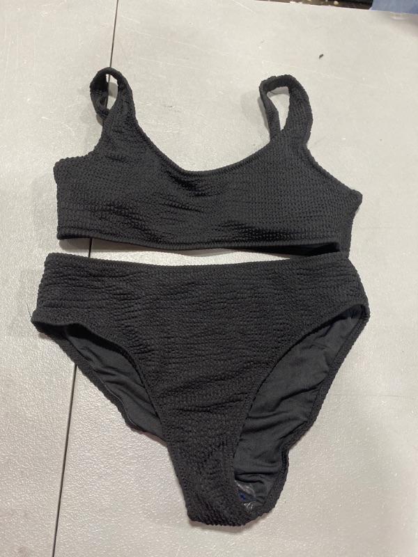 Photo 1 of 2 PIECE BLACK SWIMSUIT SIZE L 