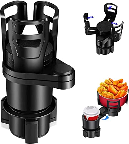 Photo 1 of 2-in-1 Multifunction Car Drink Expander Adapter, All Purpose Car Cup Holder Expander with Adjustable, Solar Grass Cup Holder Expander for Most Cars (Cup Holder 2-in-1) 