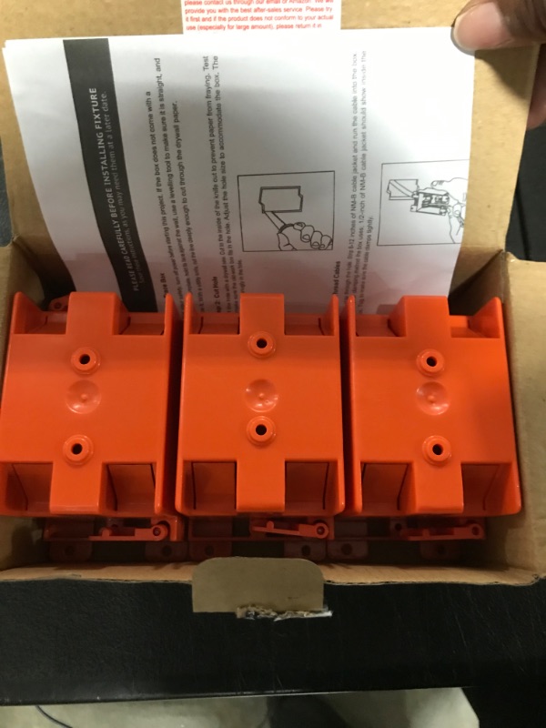 Photo 2 of [3 Pack] CLOUDY BAY Single Gang Electrical Outlet Box,14 Cubic Inch Junction Box,Old Work Box,UL Listed 3 Pack 1 Gang