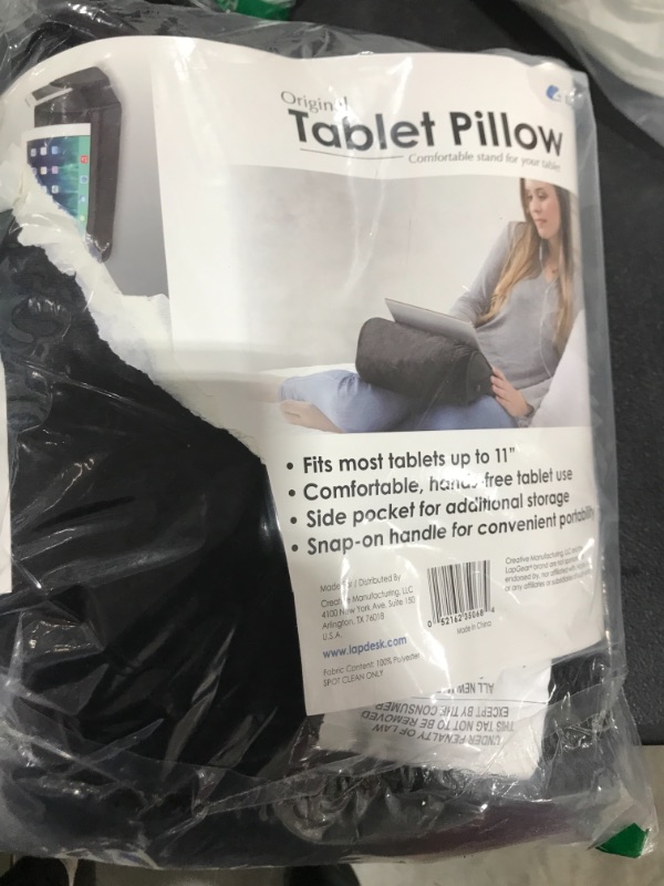 Photo 2 of LapGear Original Microbead Tablet Pillow Stand with Phone Pocket - Black - Fits Most Tablets - Style No. 35068