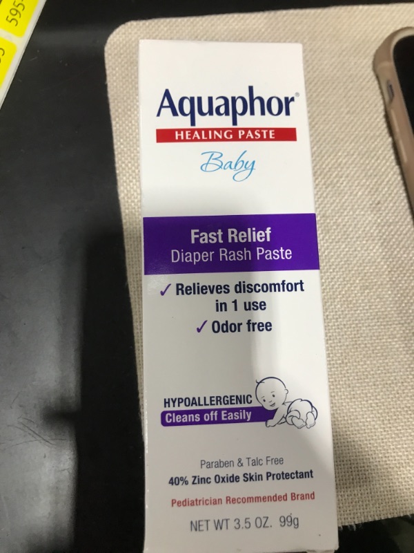 Photo 2 of Aquaphor Baby Diaper Rash Paste - For Serious Diaper Rash and Flare-ups - 3.5 Oz. Tube 3.5 Ounce (Pack of 1)