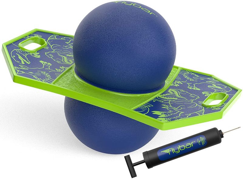 Photo 1 of Flybar Pogo Ball for Kids, Jump Trick Bounce Board with Pump and Strong Grip Deck
